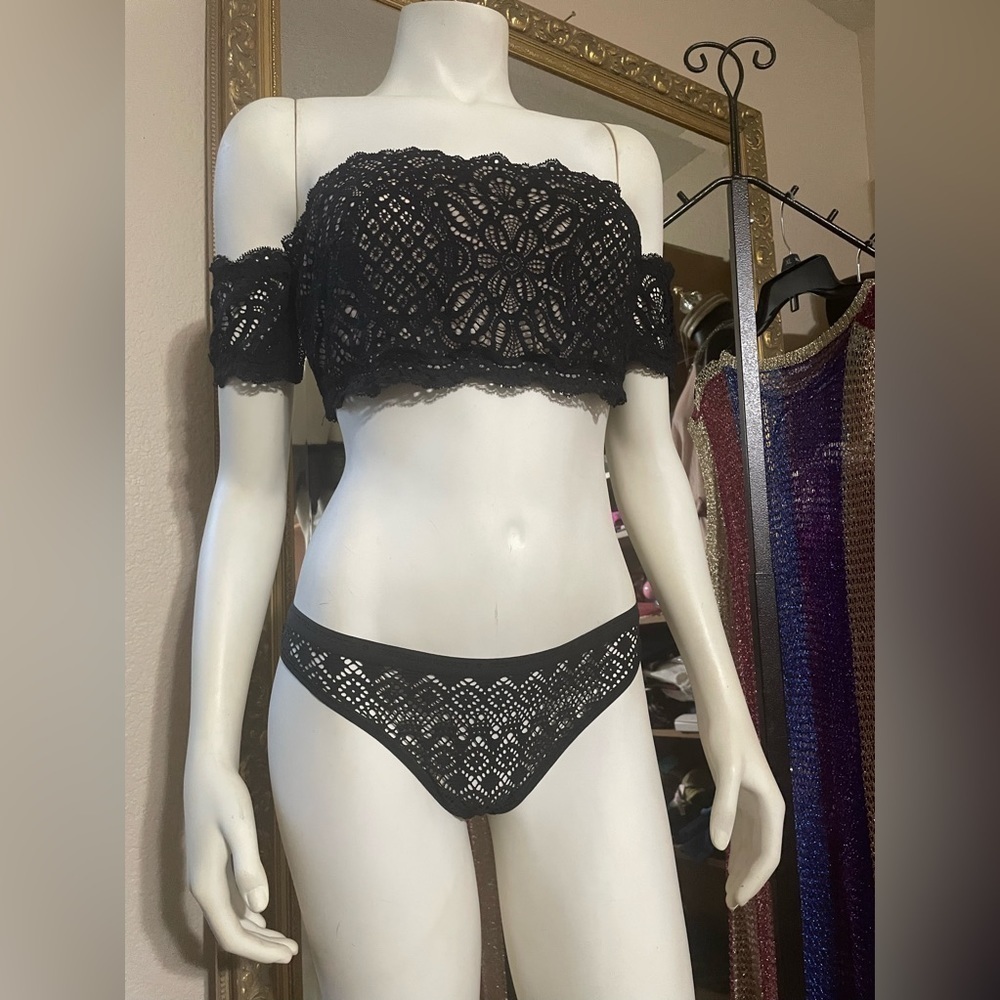Victoria Secret Dream Angels Bralette Bra & Panty Sexy Off the Shoulders Bra 🆕 - Picture 3 of 12